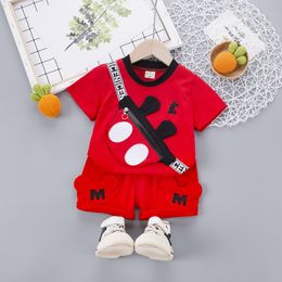 Ensemble de vêtements d'été pour garçons, T-Shirt et pantalon pour bébés, costume de dessin animé, 2 pièces, vêtements pour enfants