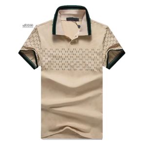 Zomer Merk Kleding Luxe Designer Polo Shirts Heren Casual Polo Mode Snake Bee Print Borduren T-shirt High Street Heren polo's