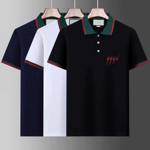 Été Marque Vêtements De Luxe Designer Polos Hommes Casual Polo Mode Serpent Abeille Imprimer Broderie T-shirt High Street Hommes Polos