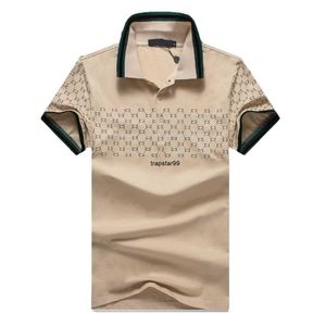 Ropa de marca de verano para hombre de lujo Diseñador Polo camiseta Hombre Casual Polo Moda Serpiente Abeja Estampado bordado Camiseta High Street Mens Polos