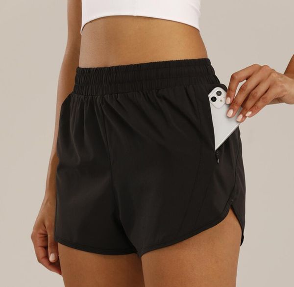 Marca de verano Pantalones cortos de mujer Trajes de yoga Pantalones cortos de cintura alta Ejercicio negro blanco Pantalones cortos Ropa de fitness Niñas Correr Pantalones elásticos femeninos Ropa deportiva tops calidad