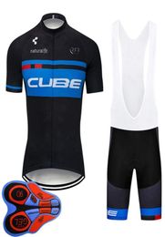 Été respirant CUBE équipe hommes cyclisme manches courtes jersey cuissard ensembles vtt vélo vêtements course vélo tenues Soprts Unif6026617