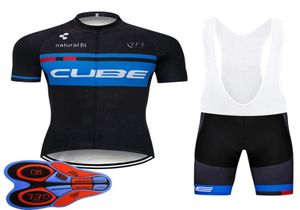 Été respirant Cube Mens Cycling Sleeves Sleeves Jersey Bib Shorts sets Mtb Bike Vêtements Racing Bicycle Tenues SOPRTS UNIF9607747