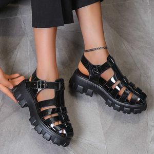 Zomer ademende dames nieuwe en comfortabele designer teen dikke bodem waterdicht platform Roman sandalen Womes T230208 73C3 SALS
