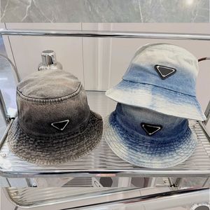 Zomer emmer hoed mode gierige rand hoeden ontwerper casual cap gradiënt kleur caps 3 opties 232i