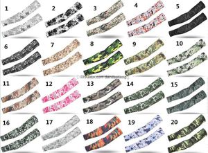 summer camouflage arm sleeves tactical hunting cycling arm protective arm sleeve Golf basketball Anti UV High elastic cool arms cover