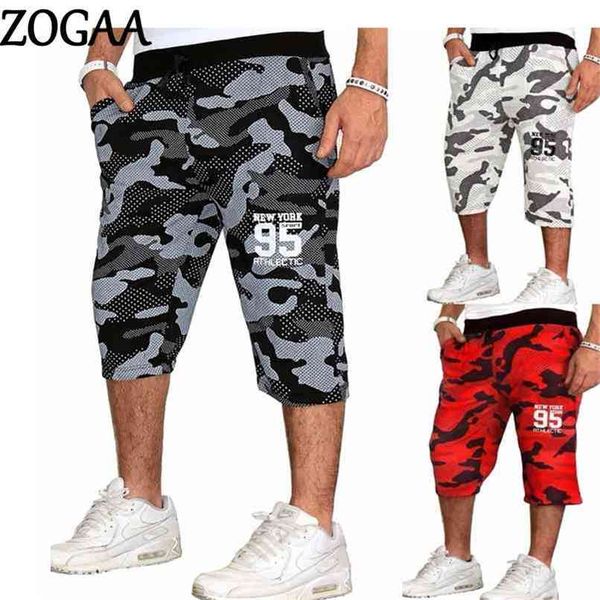 Summer Camouflage Men Jogger Shorts Fitness Sportswear Place décontractée Place de survêtement en vrac Running Training Training Gym Pants courts 210806