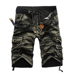Été Cargo Shorts hommes Cool Camouflage coton décontracté hommes pantalons courts marque vêtements confortable Camo hommes Cargo Shorts pas de ceinture 220705