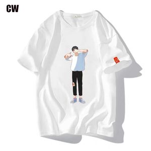 T-shirt à manches courtes en coton de haute qualité imprimé de personnage de dessin animé d'été, vêtements Hip Hop surdimensionnés, Streetwear 220713