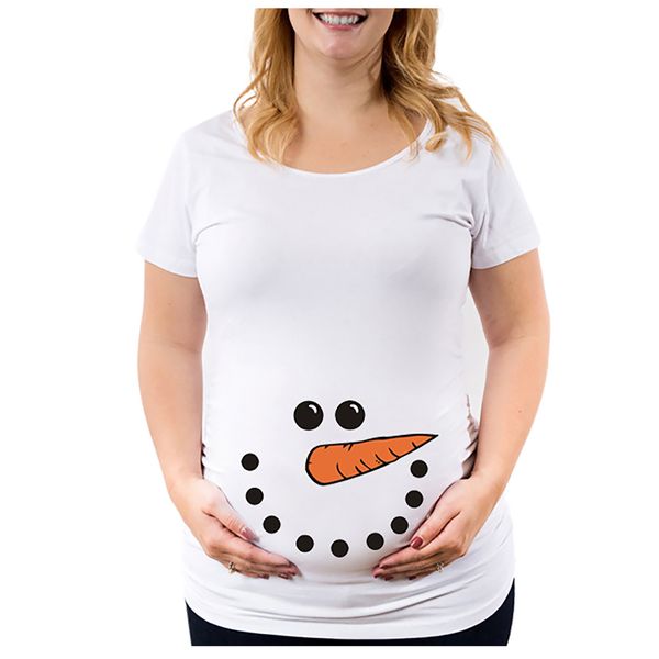 T-shirts de maternité décontractés d'été Femmes à manches courtes T-shirt de grossesse Tops plus taille de maternité