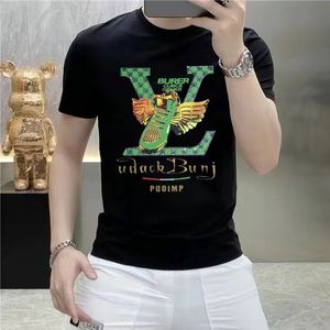 Summer Casual Mens Designer Strass Coach T-shirts à manches courtes Slim Fit Crew Neck Tops Tee Mercerized Cotton cccc10