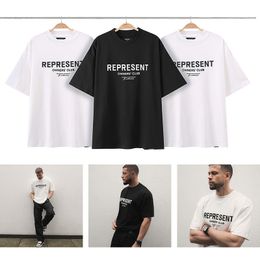 Été décontracté simple lâche coton blanc basique slogan lettre impression t-shirt hommes