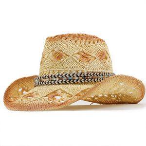 Zomer casual zon hoeden voor vrouwen mode jazz cap man strand stro panama hoed groothandel