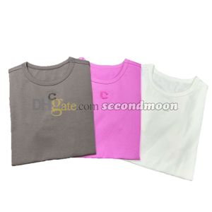 T-shirt manches courtes femme, estival et décontracté, avec lettres brodées, Slim Fit, respirant