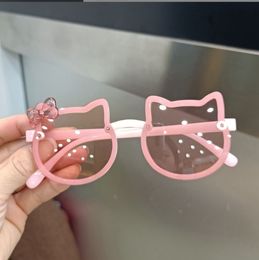 Gafas de sol de ojo de gato de verano Gafas de sol lindas para niños Arco de acrílico Protección UV al aire libre Gafas de sol Bebés Niñas Niños clásicos Gafas UV400