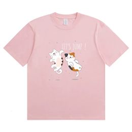 Summer Cats permet de sauter ensemble Tshirt pour femmes sports de mode HARAJUKU Vêtements graphiques Ship Topdrop Ship 240416