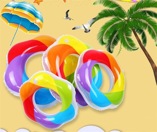 Jouets de piscine de flotteur gonflable de plage de sable pour enfants d'été jouets pour enfants Sports nautiques tours de natation de plage flotteurs gonflables colorés DHL / Fedex Ship