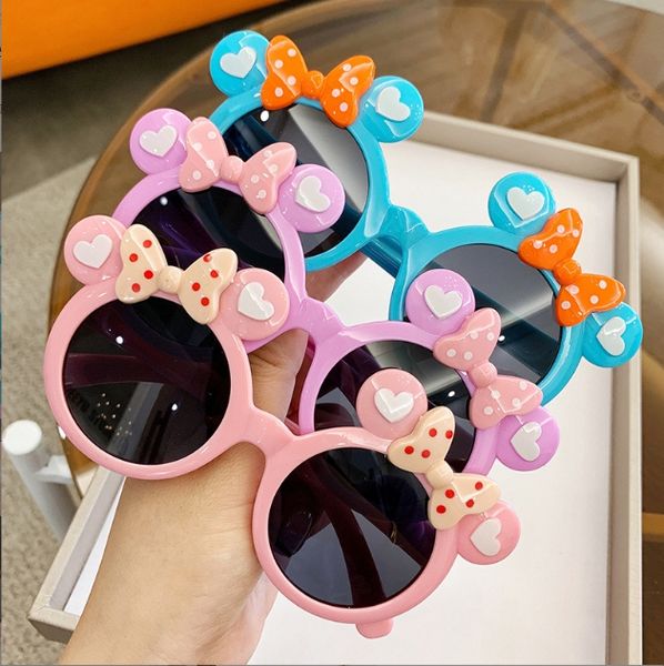 Enfants d'été Mignon Bowknot tura lunettes En Plein Air Protection UV Lunettes de Soleil Bébé Filles Classique Enfants Garçon UV400 lunettes de Soleil