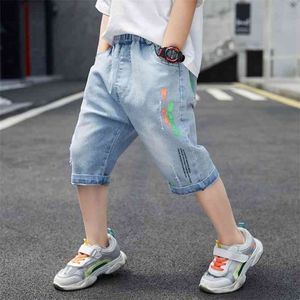 Shorts en denim pour enfants d'été pour adolescents garçon 13 ans - 4 enfants pantalons courts jeans de haute qualité adolescents 210723