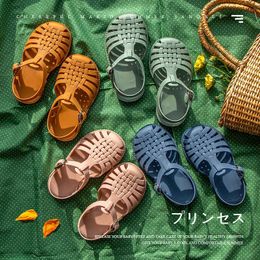 Zomer kinderen sandalen baby meisjes peuter zachte antislip prinses schoenen kinderen snoep jelly strand schoenen jongens casual Romeinse slippers 210226