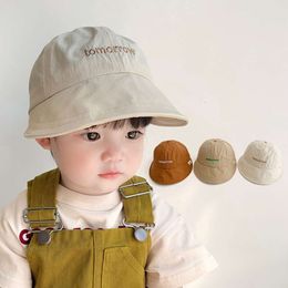 Zomer kinderen zonnebrandcrème jongens meisjes snel drogen visser cap kinderen grote rand duckbill hoed dunne baby sunshade visors l2405