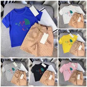 Zomer Kinderen Trainingspak Tweedelige Pakken Kleding Sets voor Jongens Korte Mouw Top Shorts Meisjes Kostuum Kids Casual Outfits Aaa