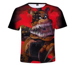 Summer Children039s Ropa cinco noches en Freddy039s 3d T Shirt 5 Freddy Cute Tops Boysgirls Kid039s Camiseta FNAF Tee S1425702