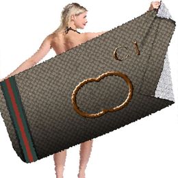 Summer Classic Letter Belon serviette de plage confortable Touille de sport doux vintage imprimé conception de bain serviette de bain adulte n