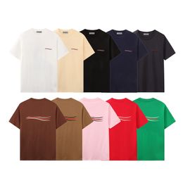 Camiseta creativa con estampado de ondas clásicas de verano, camiseta transpirable sólida, camiseta holgada de manga corta con cuello redondo, camiseta Unisex para hombre