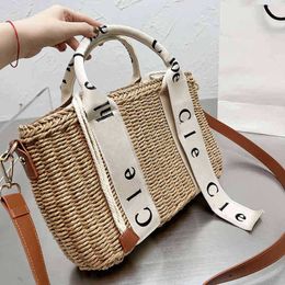 Summer Cle Straw Shopping Bags Tote Bag Bolsos de hombro para mujer Luxirys Designers Handbag Vacstion Designer Bag Mujer Crossbody Bags Woven Basket Purse 220324