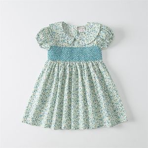 Vêtements d'été Charmante Robe Filles Robe Coton Casual Imprimer Enfants Robe Mignon Bébé Vêtements En Gros 27 Ans 220707