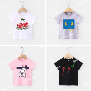 Zomer kinderen t-shirts meisjes jongens print 100% katoenen hoogwaardige T-stukken voor baby kinderen korte mouw tops voor kinderen kleding