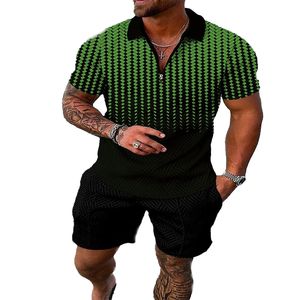 Vêtements d'été pour hommes courts sets shorts imprimés t-shirts Sports Shirts décontractés 2 pc Ensemble d'été à manches courtes à manches courtes pour hommes à manches masculines de haute qualité 3xl de haute qualité