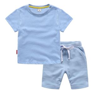 Ensembles de vêtements d'été pour garçons T-shirt imprimé animal de dessin animé Designer Vêtements pour enfants Fille Sports Deux pièces Col rond Pantalon à manches courtes 2-8 ans