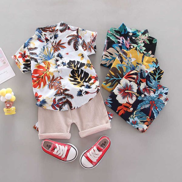 Ensembles de vêtements d'été pour nouveau-né bébé garçon tenue vêtements d'extérieur chemises pour bébés shorts costume 1 an bébés ensembles de tissu d'anniversaire G1023