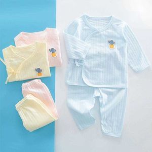 Vêtements d'été Split Thin Newborn Cotton Underwear Classe un ensemble désossé pour bébé de 0 à 6 mois
