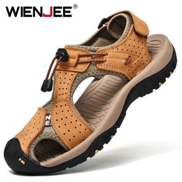 Zomer comfortabele casual schoenen plussized flats hoogwaardige strand sandalen mannen sandalias hombre 220701