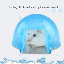 Cage pour animaux de compagnie fraîche pour le hamster refroidissement refroidissement dans la maison en plastique Small Animal Cage Accessoires Lit Play Toys-Colle