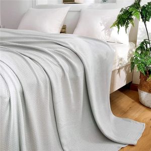 Zomerkoeling Bamboevezeldeken Dunne ademende deken voor slaapbank Reizen Plaid Airconditioning Quilt Baby Volwassene 240315