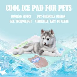 Zomerkoeling ijskussen voor huisdieren cartoon schattige honden katten slapen koel bed ademend comfortabel wasbare wasbare huisdierenmat benodigdheden N3A3 240416