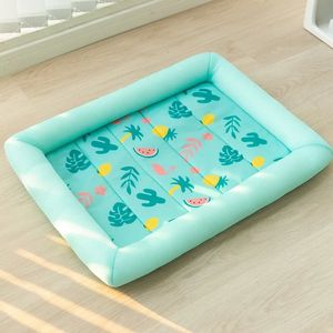 Zomerkoeling Pet Cat Bed Cushion Ice Pad Slapen vierkante mat voor puppyhonden katten Pet Kennel Top Kwaliteit Cool Cold 240423