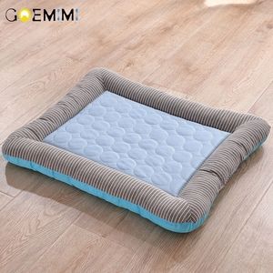 Zomerkoeling Pet Dog Mat Ice Pad Sleep Matten voor S Cats Kennel Top Kwaliteit Cool Cold Silk Bed Y200330