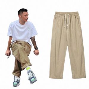 Summer Cott Straight Men Pantalons Hip Hop Cargo Pantalons amples à jambes larges pour hommes Pantalons décontractés 16wH #