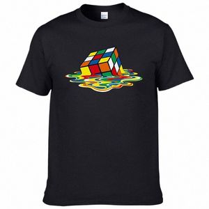 zomer Cott T-shirt Rubik's Cube Printing T-shirt grappig hipster grafisch t-shirt top unisex man korte mouw cool tees #304 o8oC #