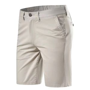 Verano Algodón Hombre Lujo Casual Sólido Negocios Sociales Hombres Playa Short Stretch Chino Classic Fit Shorts