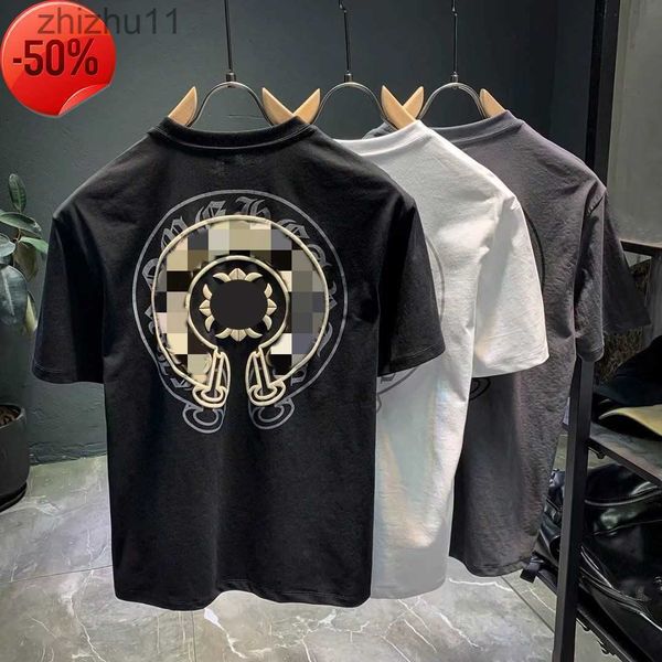 Summer Crosses T-shirts Hommes T-shirt Hommes Femmes avec Chrome Thirts Lâche Coeur Ch Imprimer Manches Courtes Casual Chromees Homme Tee Vêtements 4TCQ