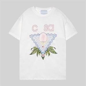 Summer CSA Blanca Casablanc Shirt Casablanca Tshirts Mens Shirt Femmes T-shirt New Style Vêtements Mens Designer Hommes graphiques