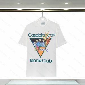 Summer CSA Blanca Casablanc Shirt Casablanca Tshirts Mens Shirt Femmes T-shirt New Style Clothes Mens Designer Graphic Men Tees Short Cotton Sleeveswy3c