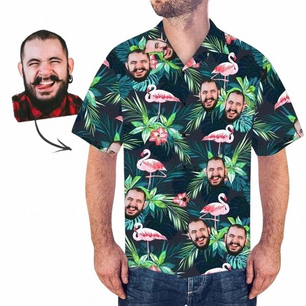 Chemise hawaïenne avec photo personnalisée d'été - Chemise hawaïenne à manches courtes avec photo personnalisée - Meilleurs cadeaux pour hommes - Chemises de fête sur la plage w4Tk #