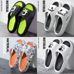 Pantoufles d'été mignonnes pour femmes et hommes, sandales de plage, tongs, ours, semelle épaisse, unisexe, salle de bain, chaussures pour dames, Zapatillas dhgate, pantoufles d'extérieur et d'intérieur